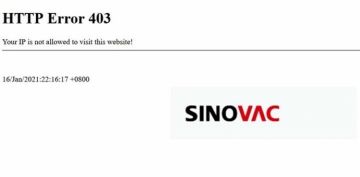  Sinovac şirketi, web sitesine Türkiye’den erişimi engelledi!