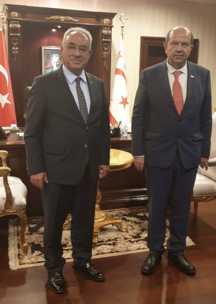 Önder Aksakal, KKTC Cumhurbaşkanı Ersin TATAR'ı tebrik ziyaretinde bulundu