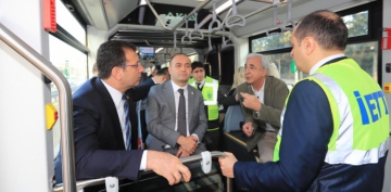 İmamoğlu yeni nesil yerli metrobüs test etti