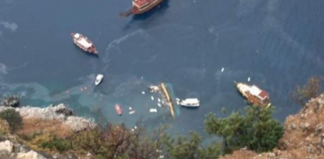 Alanya'da tur teknesi alabora oldu: 1 ölü