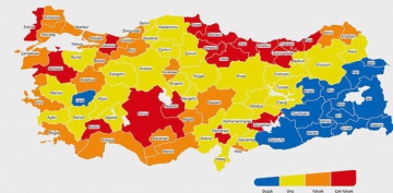 İşte risk haritasında kırmızıya dönmesi beklenen iller