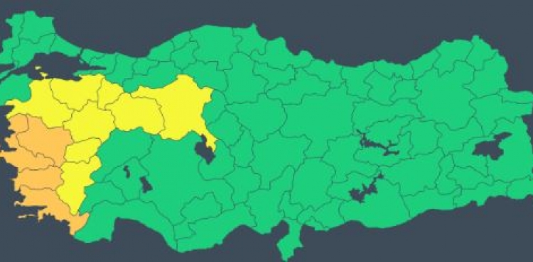 Meteoroloji’den 12 il için sarı ve turuncu kodlu uyarı